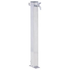 vidaXL Vrtni stup za vodu 60 cm od nehrđajućeg čelika četvrtasti