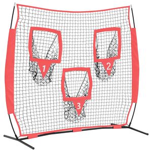 vidaXL Mreža za vježbanje baseballa Crna 214,5 x 89,5 x 181 cm