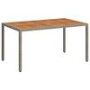 vidaXL Vrtni stol 150x90x75 cm od poliratana i bagremovog drva sivi