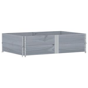 vidaXL Vrtna sadilica siva 150x100 cm od masivne borovine
