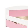vidaXL Dnevni krevet s 2 ladice bez madraca IRUN bijelo&roza 90x200 cm