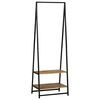 vidaXL Stalak za odjeću Crna 60 x 45 x 180 cm Čvrsto drvo akacije