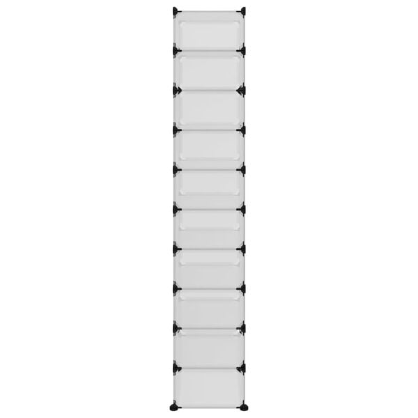 vidaXL Stalak za cipele prozirni 44 x 32 x 174 cm PP