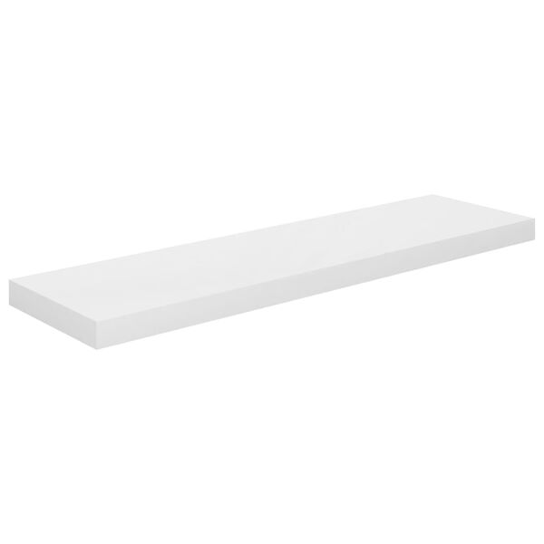 vidaXL Plutajuće zidne police 2 kom sjajne bijele 90x23,5x3,8 cm MDF