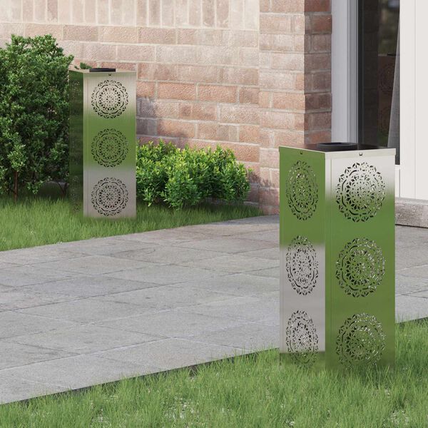 vidaXL Solarna LED svjetlost za stazu 2 pcs Nehrđajući čelik