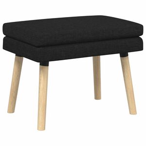 vidaXL Klupa s dvostrukim slojem Crna 60 x 40 x 46 cm Tkanina