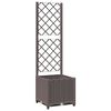 vidaXL Vrtna sadilica s re&scaron;etkom smeđa 40 x 40 x 136 cm PP
