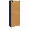 vidaXL Highboard Crni hrast 69,5 x 34 x 180 cm Konstruirano drvo