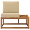 vidaXL Vanjski krajnji kauč s jastukom Prirodna 91 x 63 x 73 cm