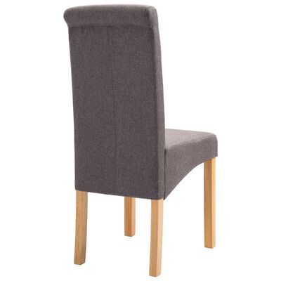 vidaXL Blagovaonske stolice 4 kom smeđesive od tkanine