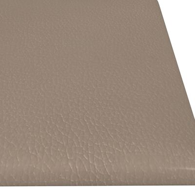 vidaXL Zidne ploče od umjetne kože 12 kom cappuccino 60 x 15cm 1,08 m²
