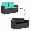 vidaXL 7-dijelni set vrtnih sofa od poliratana s jastucima crni