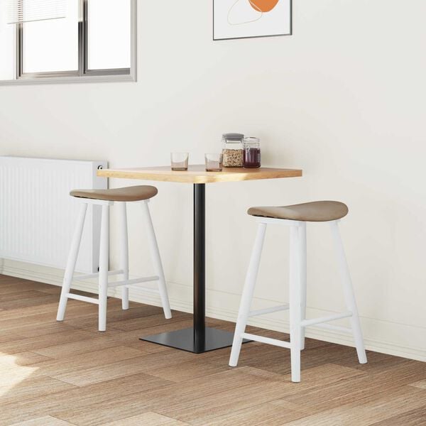 vidaXL Trpezarijske stolice 2 pcs Bijelo 46 x 37 x 63 cm