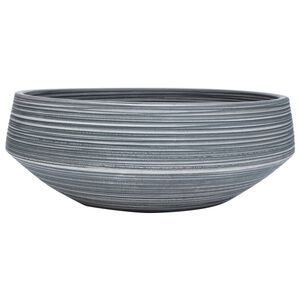 vidaXL Nadgradni umivaonik sivi okrugli &Phi; 41 x 14 cm keramički