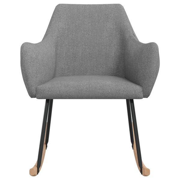 vidaXL Stolica za ljuljanje od tkanine svjetlosiva