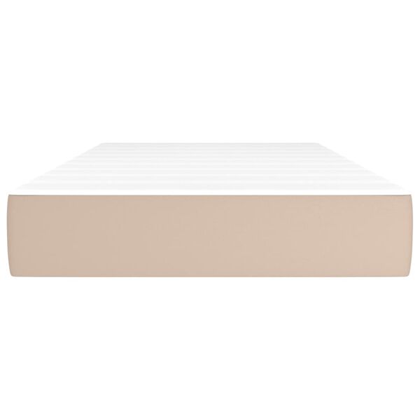 vidaXL Madrac s oprugama boja cappuccina 80x200x20cm od umjetne kože