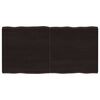 vidaXL Stolna ploča tamnosmeđa 120x60x(2-4) cm obrađena hrastovina