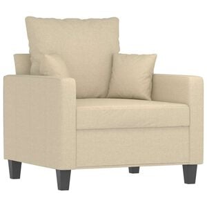 vidaXL Fotelja krem 60 cm Tkanina