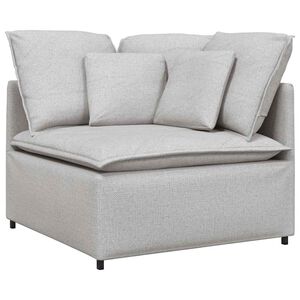 vidaXL Modularna sofa Kutni modul s jastucima Oblačno siva 100 cm