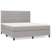 vidaXL Krevet box spring s madracem svjetlosiva 160x200 cm tkanina