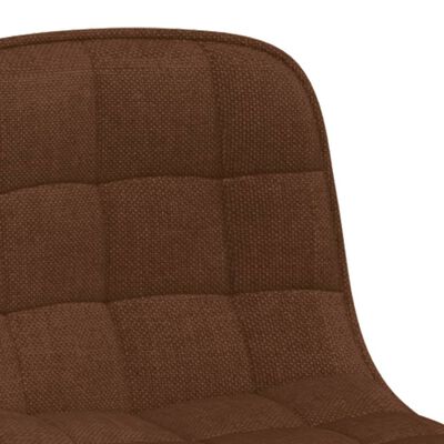 3086721 vidaXL Swivel Dining Chairs 4 pcs Brown Fabric (2x334012)