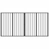 vidaXL Vrata za pse 2 pcs Crna 100 x 100 cm Cinkani čelik