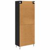 vidaXL Highboard Crni hrast 69,5 x 34 x 180 cm Konstruirano drvo