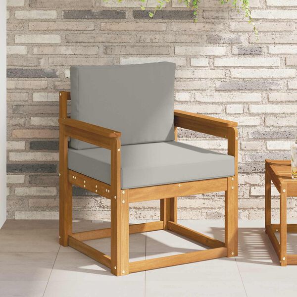 vidaXL Vanjski kauč Čvrsto drvo akacije i poliester