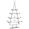 vidaXL Metalno ukrasno božićno drvce crno 140 cm