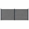 vidaXL Panel ograde 2 kom. 348 x 146 cm WPC i aluminij Siva