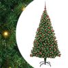vidaXL Umjetno božićno drvce Zelena 180 cm PVC i Čelik i Plastika