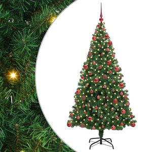 vidaXL Umjetno božićno drvce Zelena 180 cm PVC i Čelik i Plastika