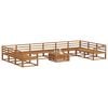vidaXL Set vanjskih sofa 11 pcs Prirodna Čvrsto drvo akacije