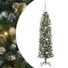 vidaXL Umjetno vitko božićno drvce Zelena i bijela 150 cm