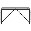 vidaXL Vanjski stol Crna 80 x 40 x 40 cm PE Rattan i Staklo
