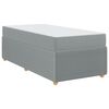 vidaXL Krevetna konstrukcija Svijetlo siva 90 x 190 cm tkanina
