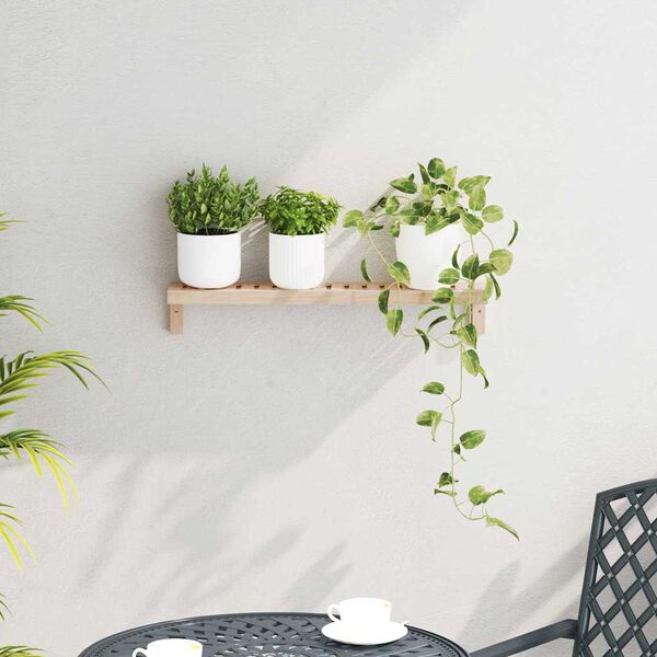 vidaXL Polica za Ob hanging na Zidu Zidne Prirodna 62 x 10 x 12,5 cm