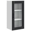 vidaXL Zidni stakleni ormarić PORTO Crna 40 x 31 x 80 cm