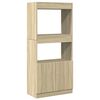 vidaXL Visoka komoda boja hrasta 63x33x140 cm od konstruiranog drva