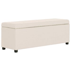 vidaXL Klupa s pretincem za pohranu 116 cm krem poliesterska