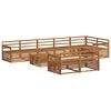 vidaXL Set vanjskih sofa 9 pcs Prirodna Čvrsto drvo akacije