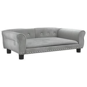 vidaXL Krevet za pse svjetlosivi 95 x 55 x 30 cm bar&scaron;unasti