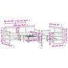 vidaXL 6-dijelna vrtna garnitura s jastucima masivna borovina bijela