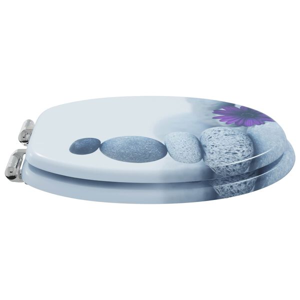 vidaXL WC daska Siva 44 x 38 cm MDF ploča