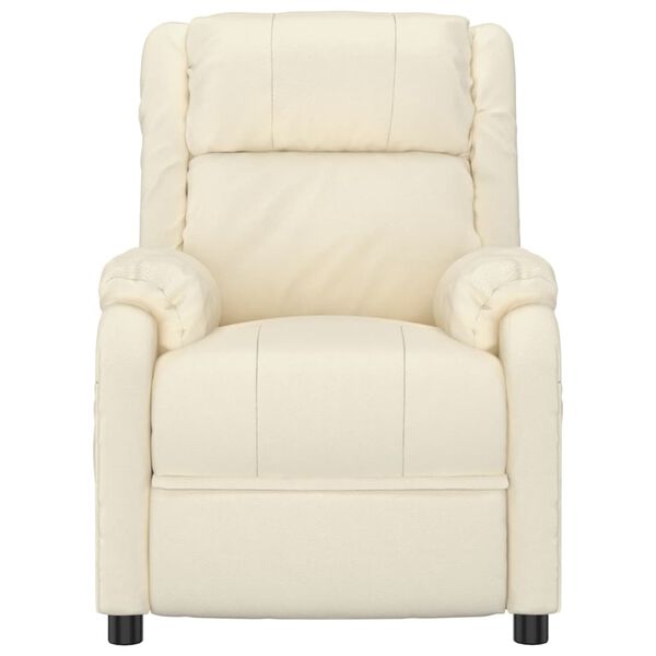 vidaXL Masažna fotelja od umjetne kože krem