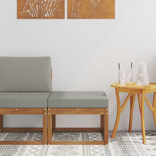 vidaXL Vanjski otoman Čvrsto drvo akacije Prirodna