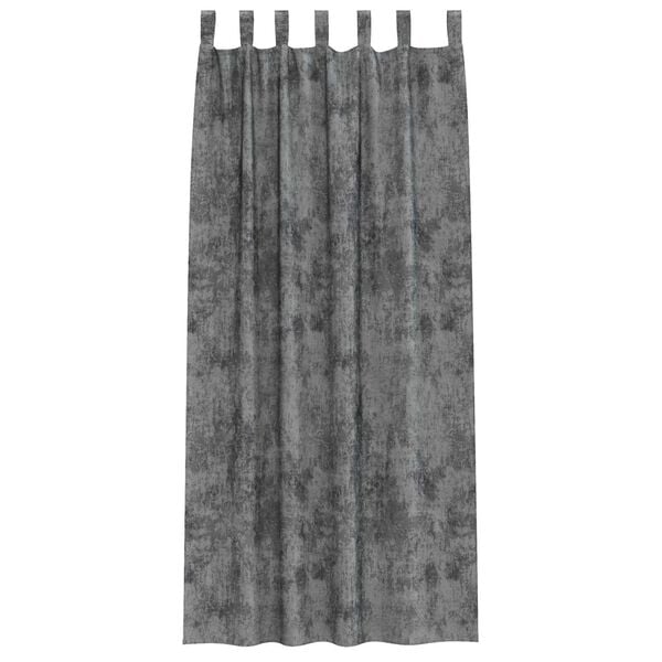 vidaXL Bar&scaron;unaste zavjese sa zavjesama 2 pcs Siva 245 x 140 cm Bar&scaron;un