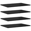 vidaXL Police za knjige 4 kom visoki sjaj crne 60x40x1,5 cm od iverice