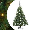 vidaXL Umjetno božićno drvce s stalakom Zelena 120 cm PE i PVC
