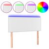 vidaXL LED uzglavlje bijelo 100 x 5 x 78/88 cm od umjetne kože